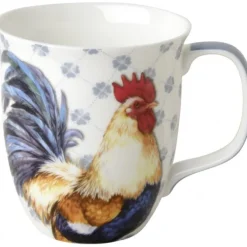 Ihr Albert Rooster beker 375 ml porselein blauw
