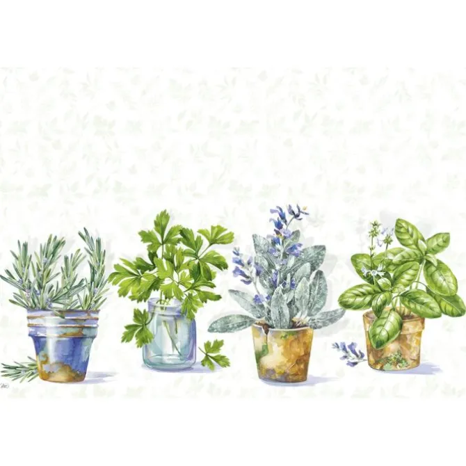 Ihr Aromatic Herbs Placemat 43 x 29 cm kunststof groen
