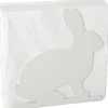 Ihr Bunny servethouder 16,5 x 15 x 4 cm staal wit