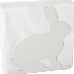 Ihr Bunny servethouder 16,5 x 15 x 4 cm staal wit