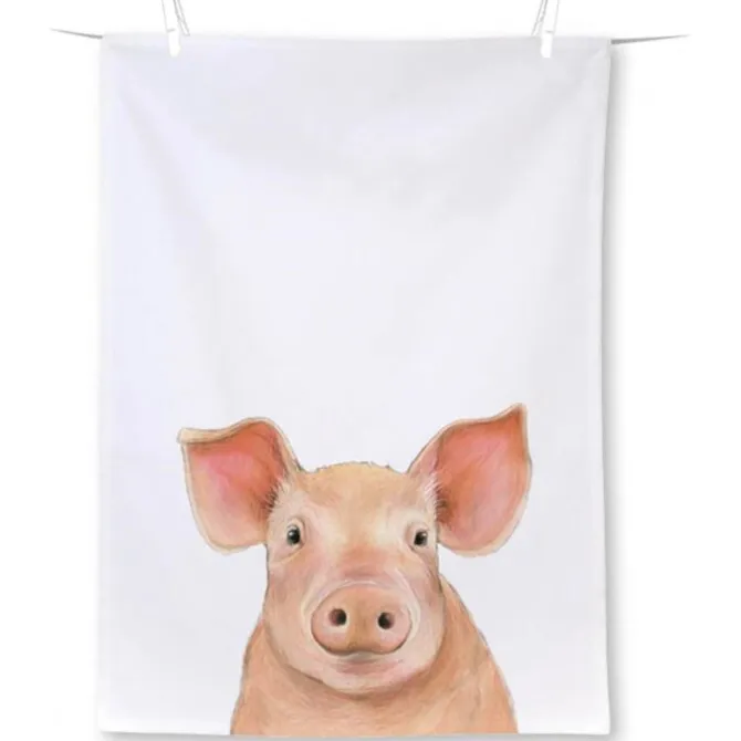Ihr Farm Pig theedoek 70 x 50 cm katoen