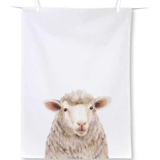 Ihr Farm Sheep theedoek 70 x 50 cm katoen