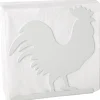 Ihr Rooster servethouder 16,5 x 15 x 4 cm staal wit