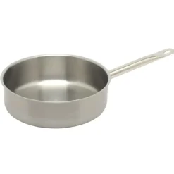 Inoxibar industriële diepe sauteerpan ø 24 cm rvs mat