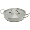 Inoxibar industriële lage braadpan ø 28 cm rvs mat