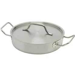 Inoxibar industriële lage braadpan ø 24 cm rvs mat
