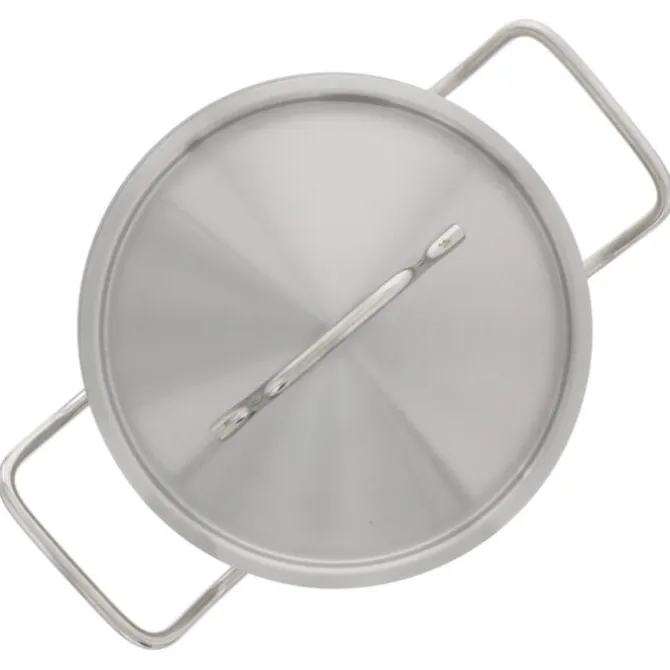 Inoxibar kookpan met deksel ø 18 cm rvs mat