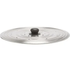 Inoxibar spatdeksel met ventilatiegaatjes ø 30 cm rvs
