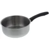 Inoxibar steelpan capsulebodem rvs met kunststof greep ø 20 cm zwart