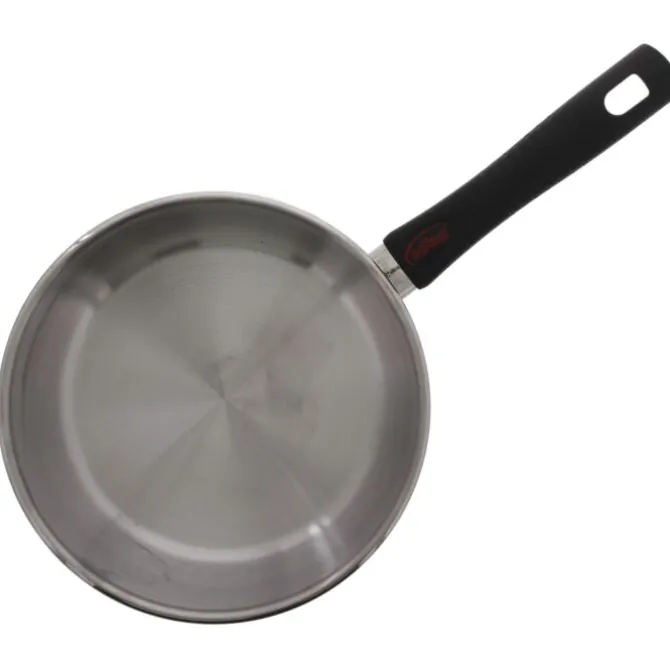 Inoxibar steelpan capsulebodem rvs met kunststof greep ø 20 cm zwart
