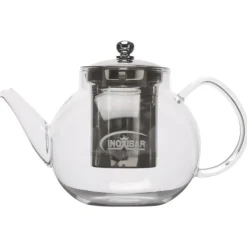 Inoxibar theepot met theefilter 1,2 liter glas