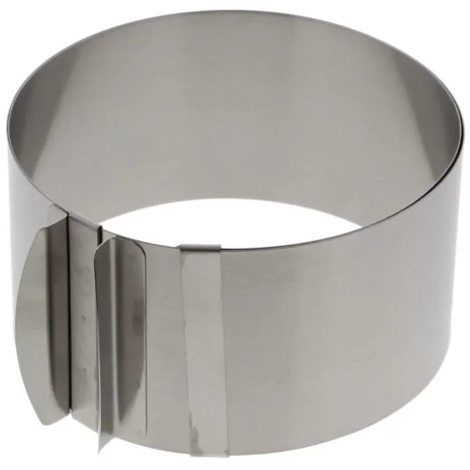 Inoxibar verstelbare taartvorm 16 - 30 cm rvs