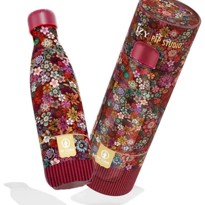 IZY Bottles x Pip Studio drinkfles 500 ml Tutti i Fiore Red