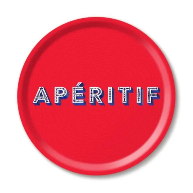 Jamida Aperitief dienblad ø 31 cm hout rood