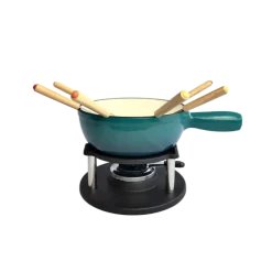 1821 kaasfondueset 6-persoons gietijzer Gradient Teal
