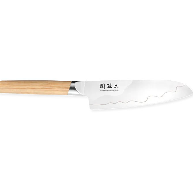 Kai Seki Magoroku Composite Santoku mes 16,5 cm SUS420J2 / VG10 staal