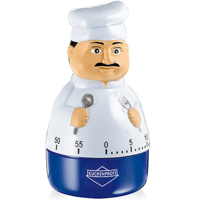 Küchenprofi Peppino kookwekker ø 6 cm rvs wit blauw