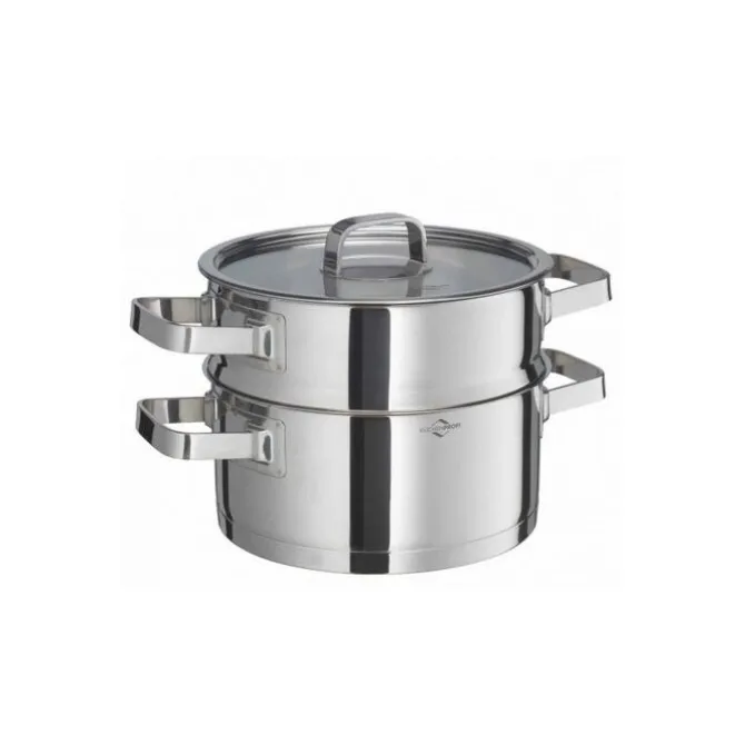 Küchenprofi San Remo kookpan met stoominzet ø 20 cm rvs