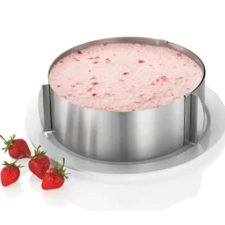 Küchenprofi verstelbare taartring extra hoog rond ø 16 - 30 cm rvs