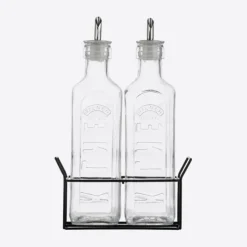 Kilner olieflessen met houder 600 ml glas rvs 3-delig