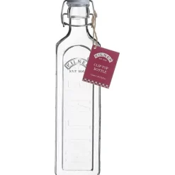 Kilner vierkante weckfles met beugeldop 1 liter glas grijs