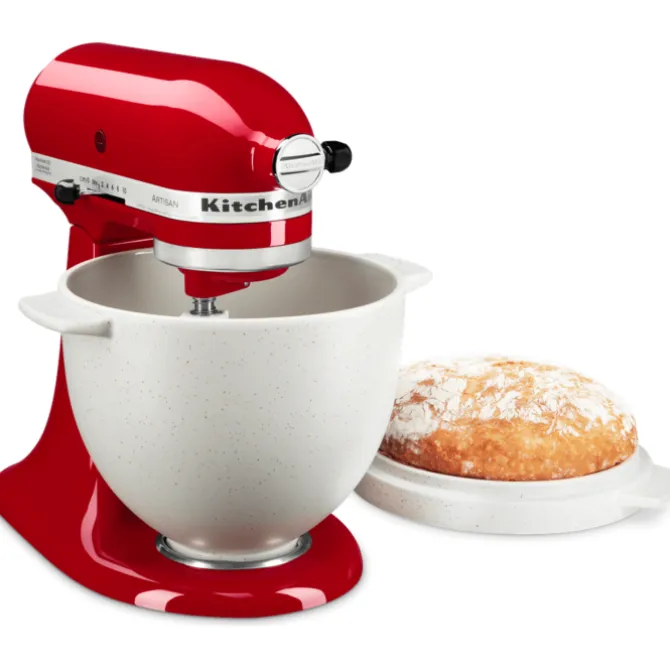 KitchenAid broodmengkom met deksel 4,7 liter keramiek crème