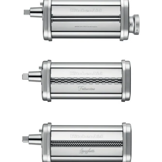 KitchenAid 5KSMPRA pastaroller en -snijderset 3 delig rvs