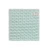 Knit Factory Block gebreide onderzetter Mint Ecru