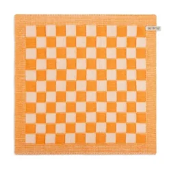 Knit Factory Block handdoek 50 x 50 cm Gold Ecru