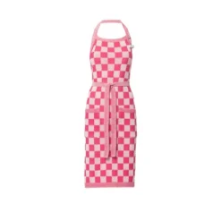 Knit Factory Block schort Fuchsia Ecru