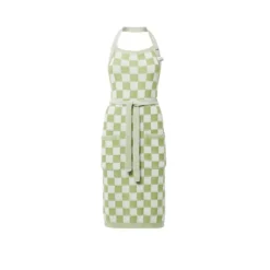 Knit Factory Block schort Spring Green Ecru