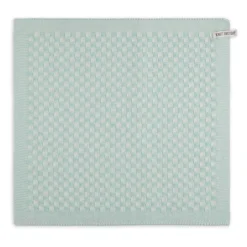 Knit Factory Cubes handdoek 50 x 50 cm Mint Ecru