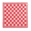 Knit Factory handdoek geruit 50 x 50 cm katoen acryl rood ecru