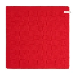 Knit Factory Uni handdoek 50 x 50 cm Rood