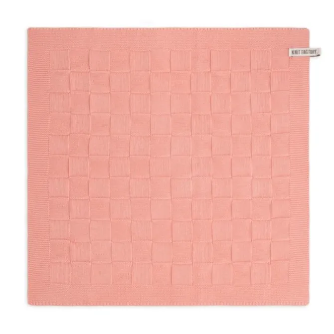 Knit Factory Uni handdoek 50 x 50 cm Apricot