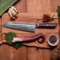 Kotai Bunka Damascus koksmes 21 cm met beschermhoes