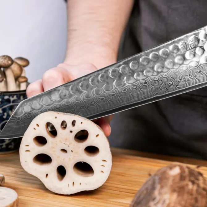 Kotai Bunka Damascus koksmes 21 cm met beschermhoes