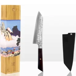 Kotai Bunka Damascus Santoku 17 cm met beschermhoes