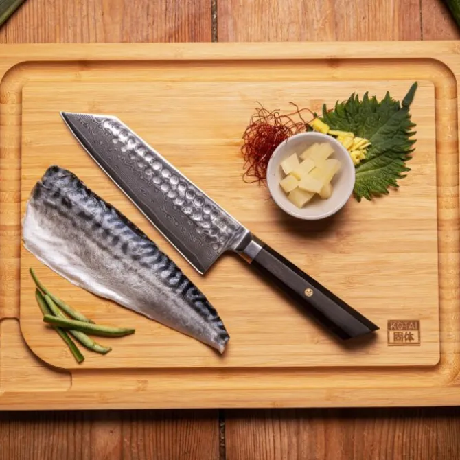 Kotai Bunka Damascus Santoku 17 cm met beschermhoes