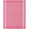 Kracht theedoek ruit 70 x 50 cm linnen/katoen rood