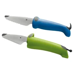 Kuhn Rikon Kindermessen glad en kartel hond rvs blauw groen