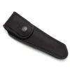 Laguiole en Aubrac hoes met sluiting voor klapmes 15 cm leer zwart