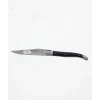 Laguiole en Aubrac klap-steakmes 12 cm ebbenhout - mat rvs