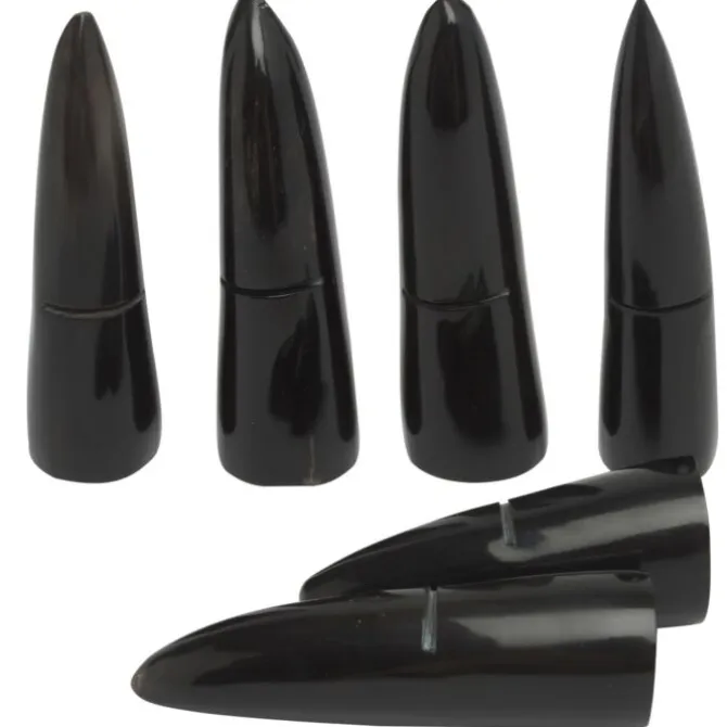 Laguiole en Aubrac messenlegger buffelhoorn 5-7 cm zwart 6 stuks