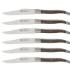 Laguiole en Aubrac Shepherd's Cross steakmes 11,5 cm wengéhout 6 stuks