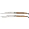 Laguiole en Aubrac Shepherd's Cross steakmes 11,5 cm olijfhout 2 stuks