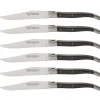 Laguiole en Aubrac Shepherd's Cross steakmes 11,5 cm eikenhout 6 stuks