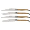 Laguiole en Aubrac Shepherd's Cross steakmes 11,5 cm eikenhout 4 stuks