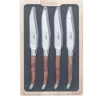 Laguiole en Aubrac steakmes 11,5 cm Thujahout 4 stuks