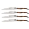 Laguiole en Aubrac steakmes 11,5 cm woodstock 4 stuks